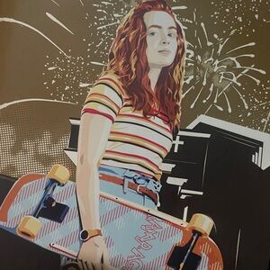 Stranger Things Black Graphic Tee and poster book set